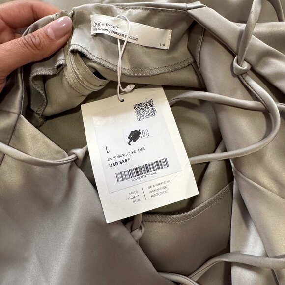 OAK + FORT Grey Strapless Corset Dress - Picture 8 of 8